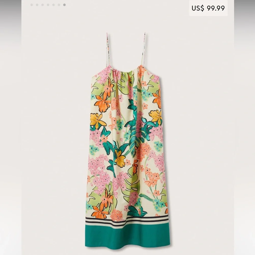 NWT Mango floral print maxi dress Size Small sold out online NWT - Picture 7 of 8